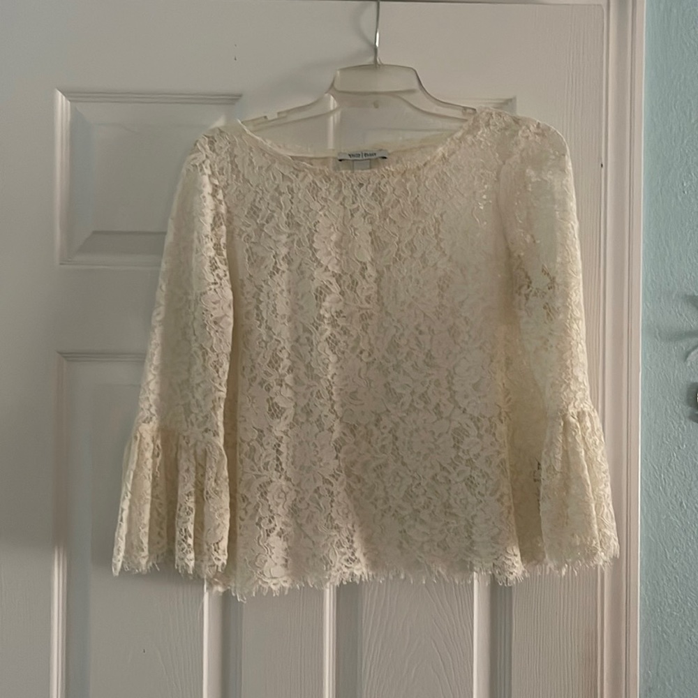 White House Black Market lace blouse